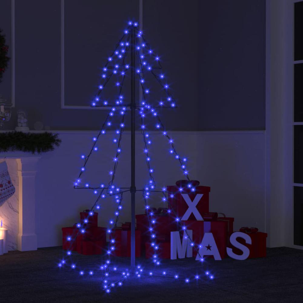 vidaXL Christmas Cone Tree 160 LEDs Indoor and Outdoor 30.7"x47.2", 328567. Picture 1