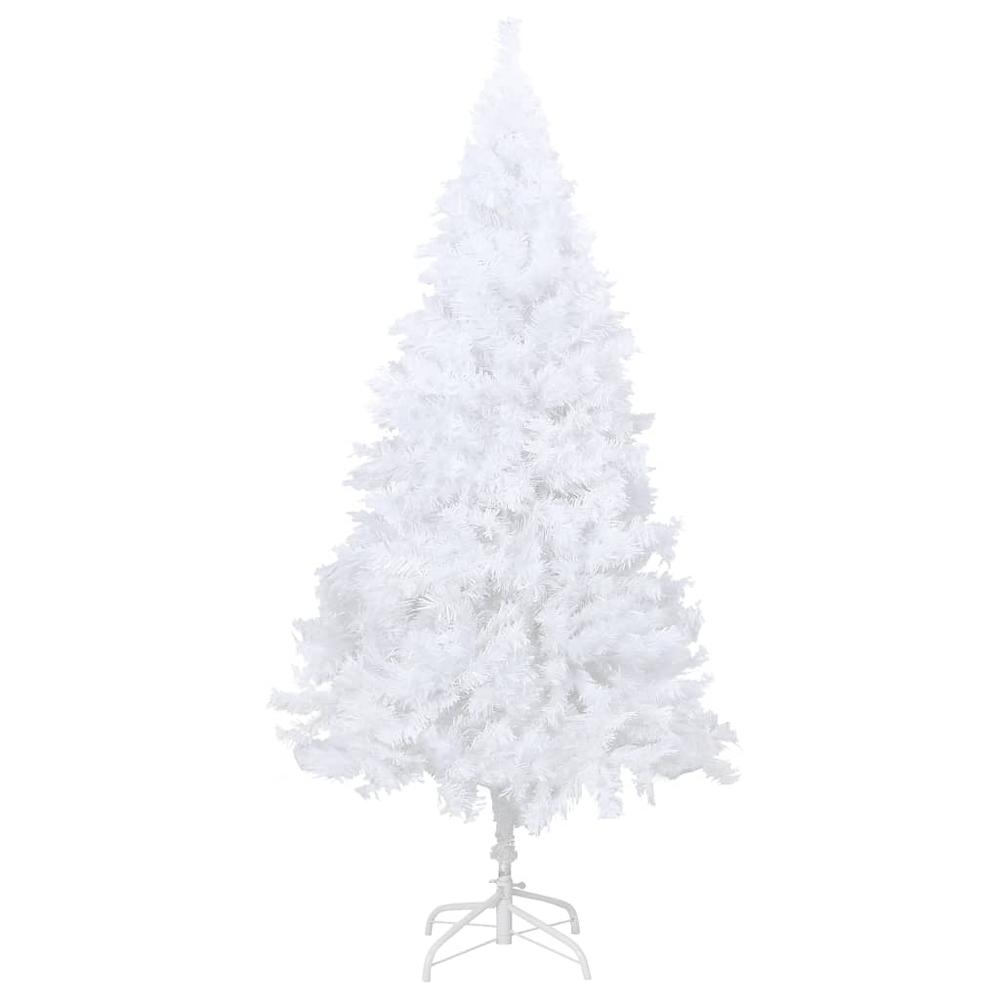 vidaXL Artificial Christmas Tree with LEDs&Thick Branches White 94.5". Picture 3