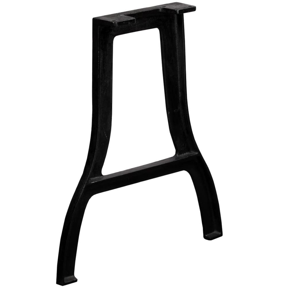 vidaXL Dining Table Legs 2 pcs A-Frame Cast Iron. Picture 4