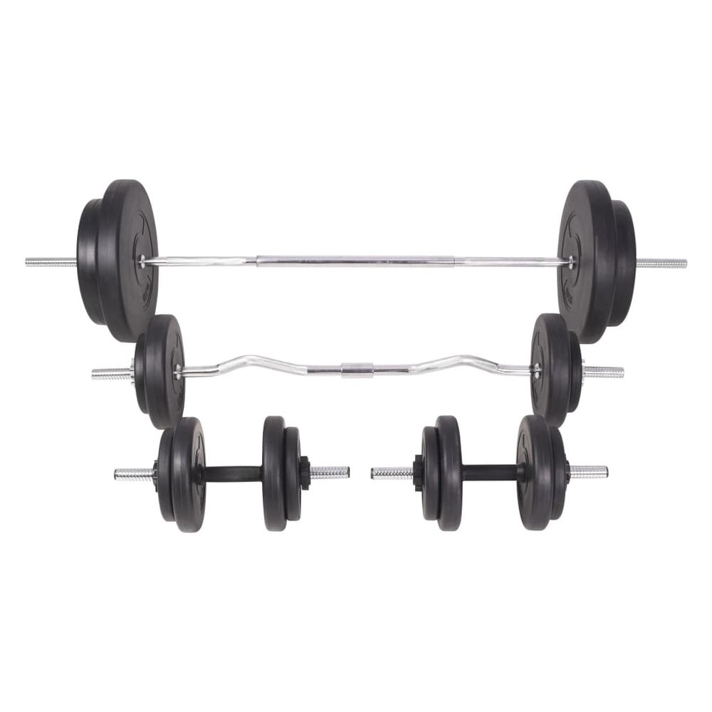 vidaXL Barbell and Dumbbell Set 198.4 lb, 91404. Picture 3