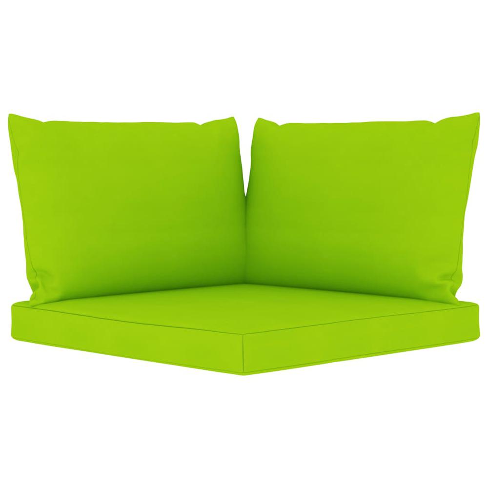 vidaXL Pallet Sofa Cushions 3 pcs Bright Green Fabric. Picture 2