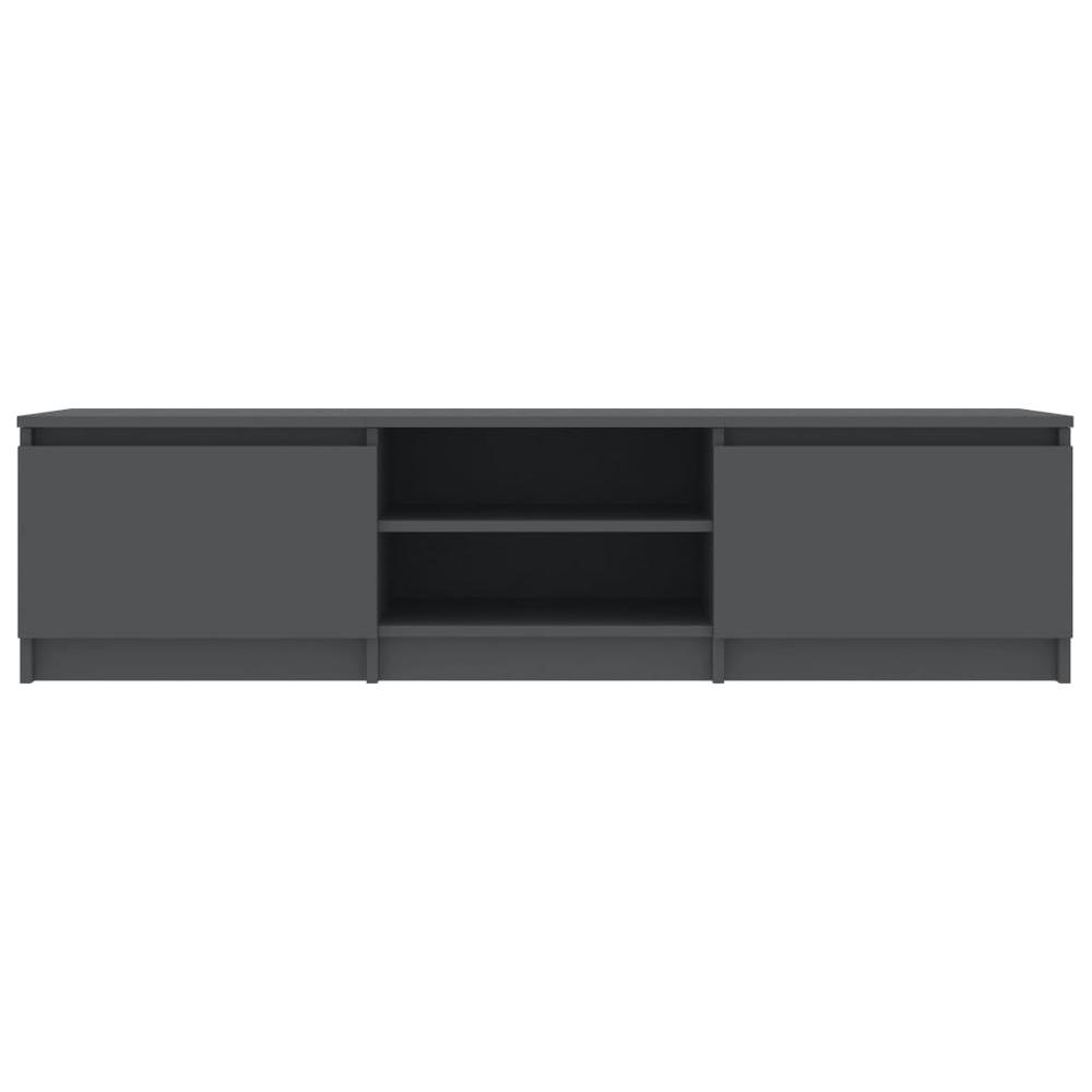 vidaXL TV Cabinet Gray 55.1"x15.7"x14" Chipboard, 800650. Picture 4