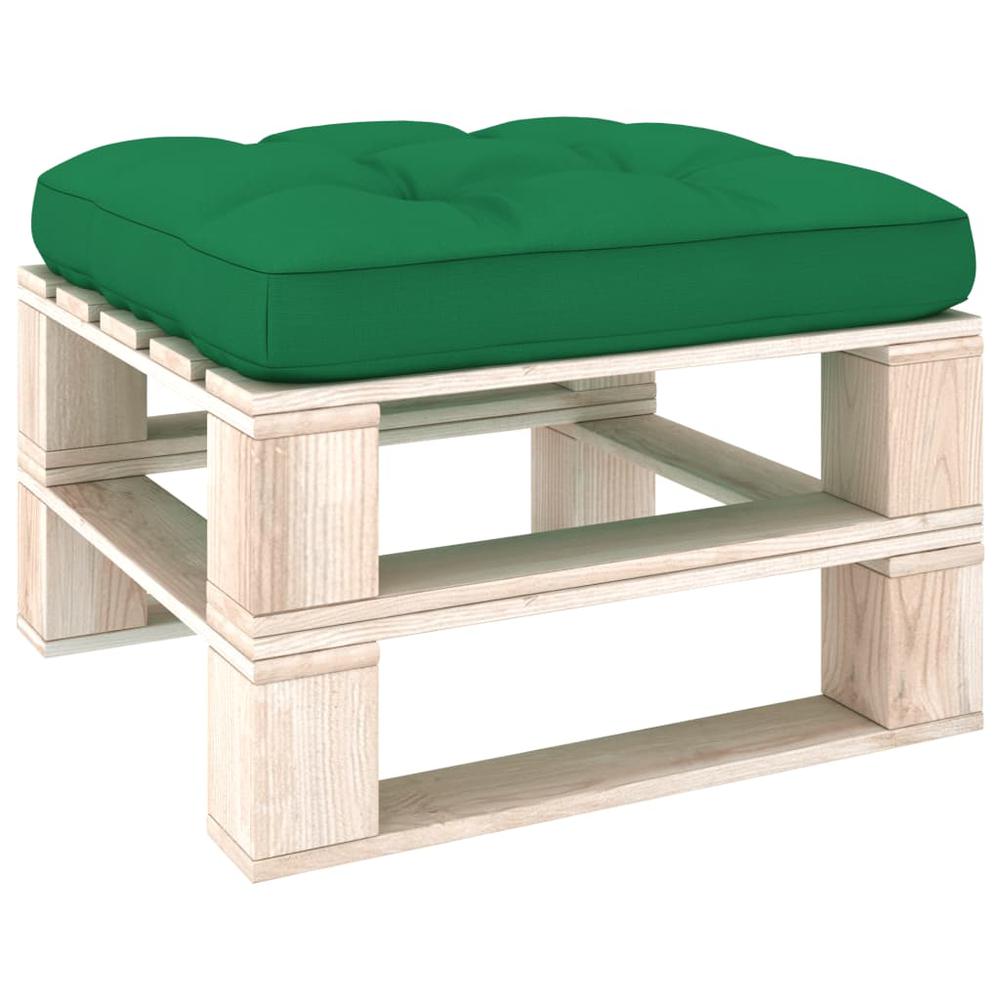 vidaXL Pallet Sofa Cushion Green 27.6"x27.6"x3.9". Picture 2