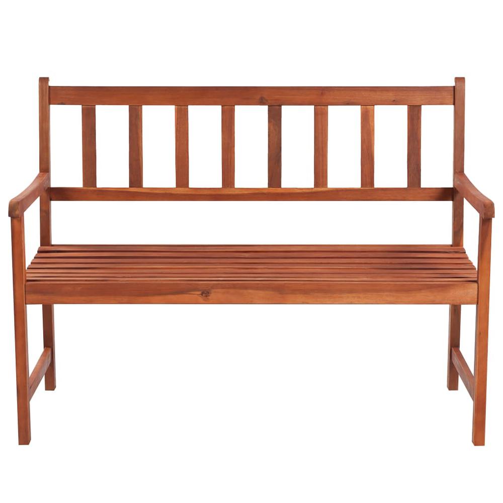 vidaXL Patio Bench with Cushion 47.2" Solid Acacia Wood, 3063775. Picture 3