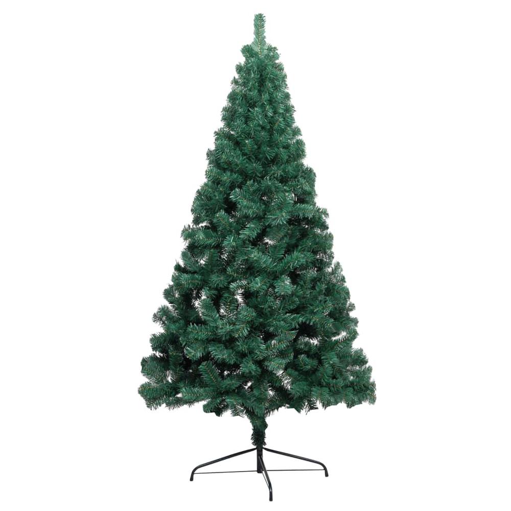 vidaXL Artificial Half Christmas Tree with Stand Green 47.2" PVC. Picture 3