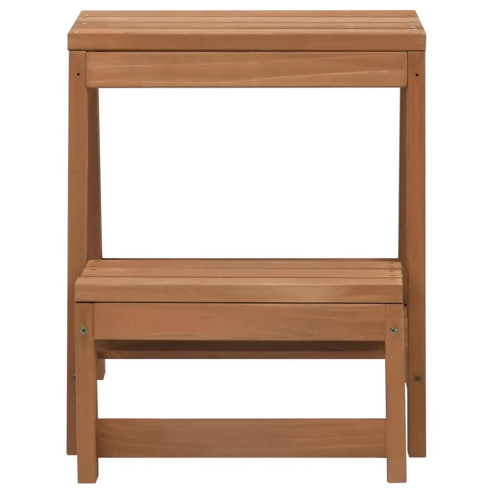 vidaXL Foldable Step Stool Solid Firwood. Picture 2