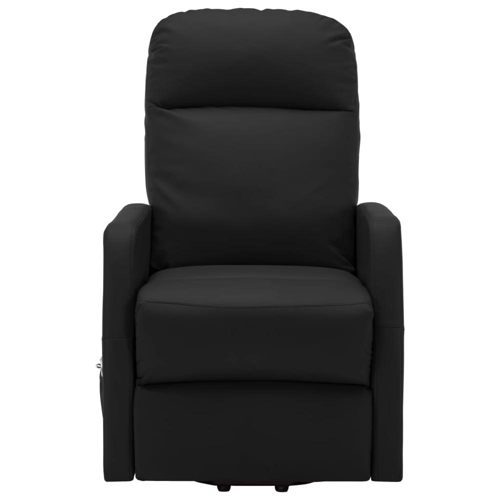 vidaXL Stand-up Massage Recliner Black Faux Leather, 321373. Picture 3