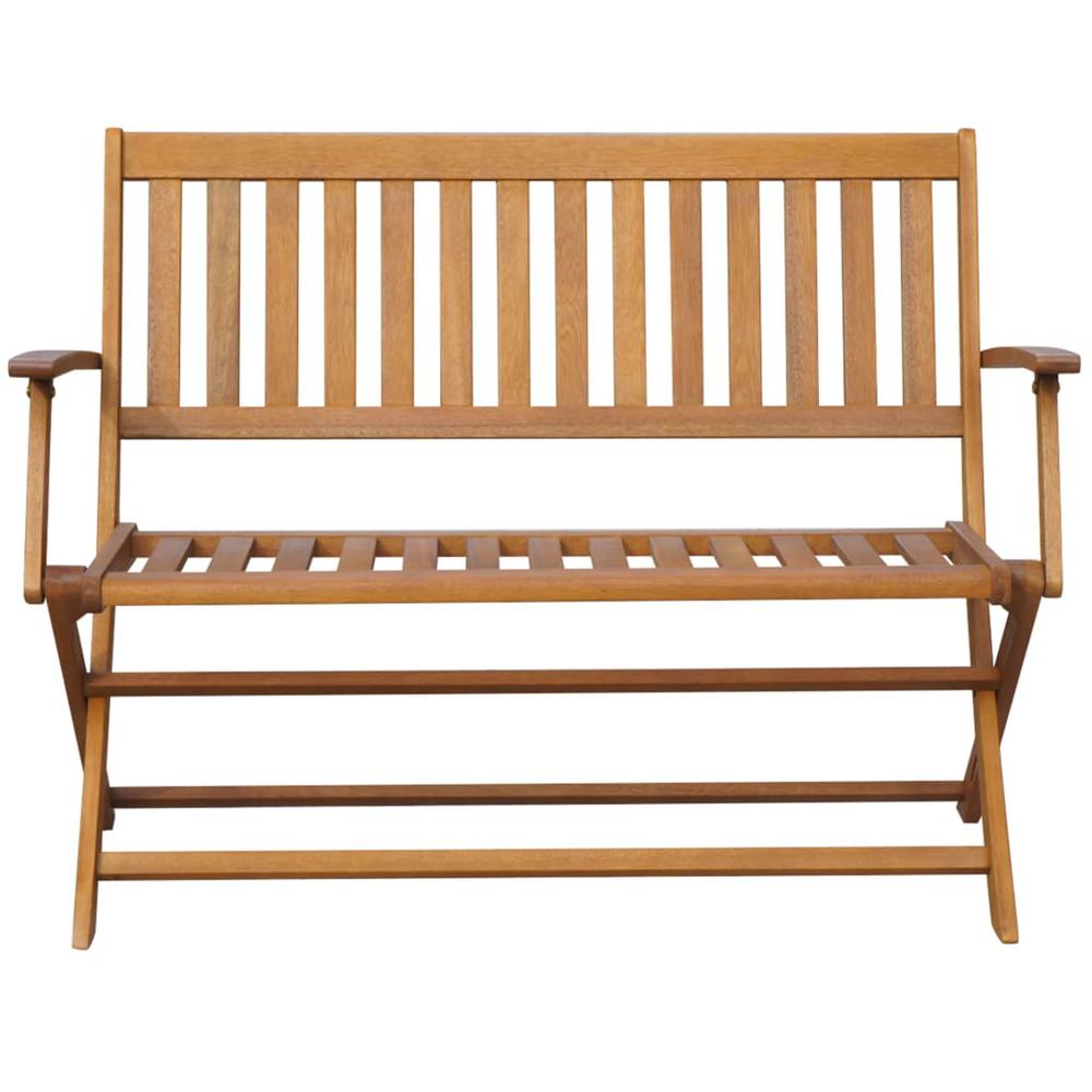 vidaXL Patio Bench with Cushion 47.2'' Solid Acacia Wood, 3064258. Picture 3