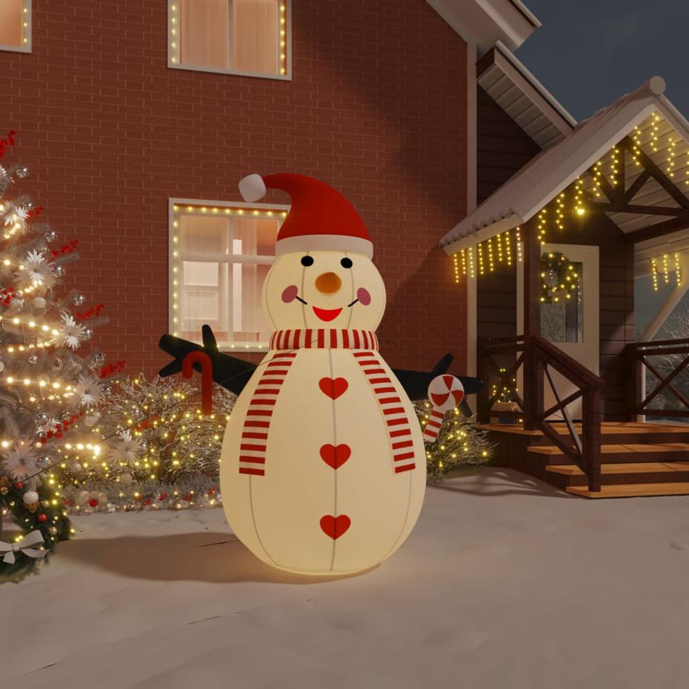 vidaXL Inflatable Snowman with LEDs 98.4". Picture 1