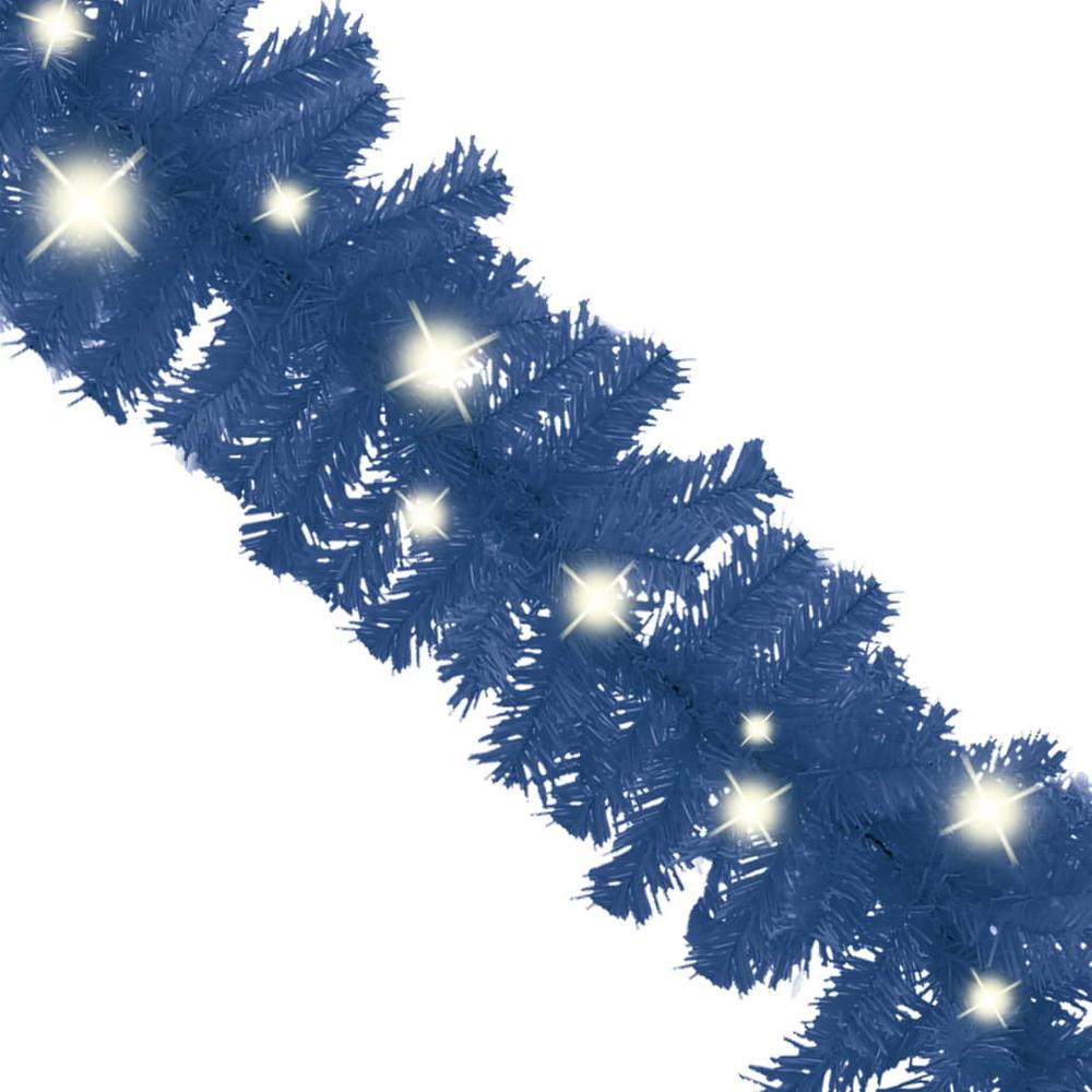 vidaXL Christmas Garland with LED Lights 393.7" Blue. Picture 3