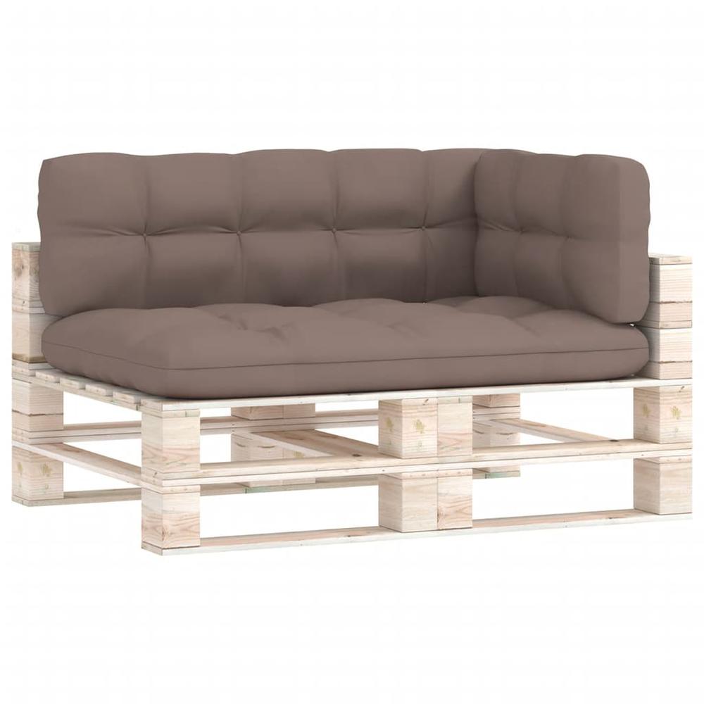 vidaXL Pallet Sofa Cushions 3 pcs Taupe, 314566. Picture 2