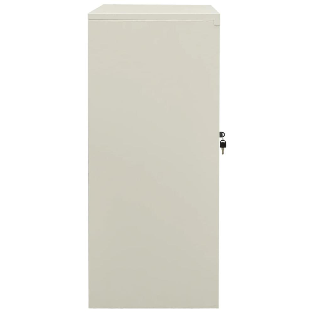 vidaXL Office Cabinet Light Gray 35.4"x15.7"x35.4" Steel. Picture 3