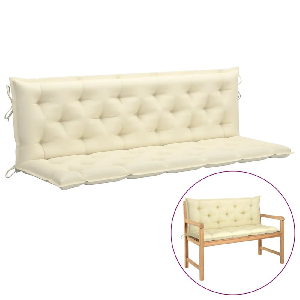 vidaXL Cushion for Swing Chair Cream White 70.9" Fabric. Picture 1