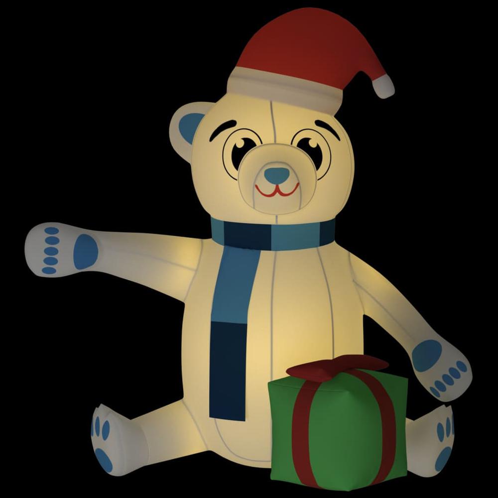 vidaXL Christmas Inflatable Teddy Bear LED 94.5". Picture 2
