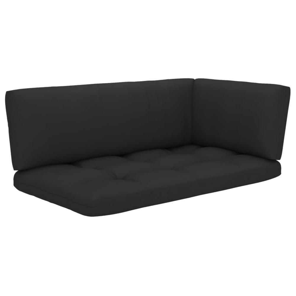 vidaXL Pallet Sofa Cushions 3 pcs Black, 314665. Picture 2
