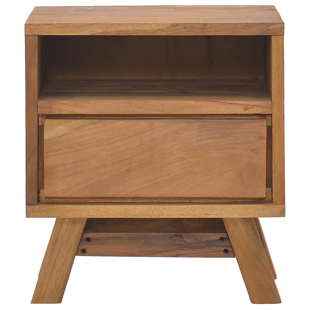 vidaXL Bedside Cabinet 15.7"x11.8"x17.7" Solid Teak Wood. Picture 3