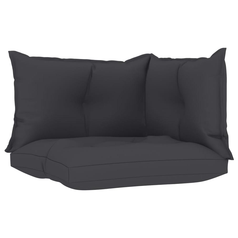 vidaXL Pallet Sofa Cushions 3 pcs Anthracite Fabric, 47466. Picture 2
