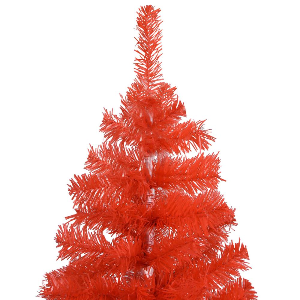 vidaXL Artificial Christmas Tree with LEDs&Ball Set Red 94.5" PVC, 3077516. Picture 3