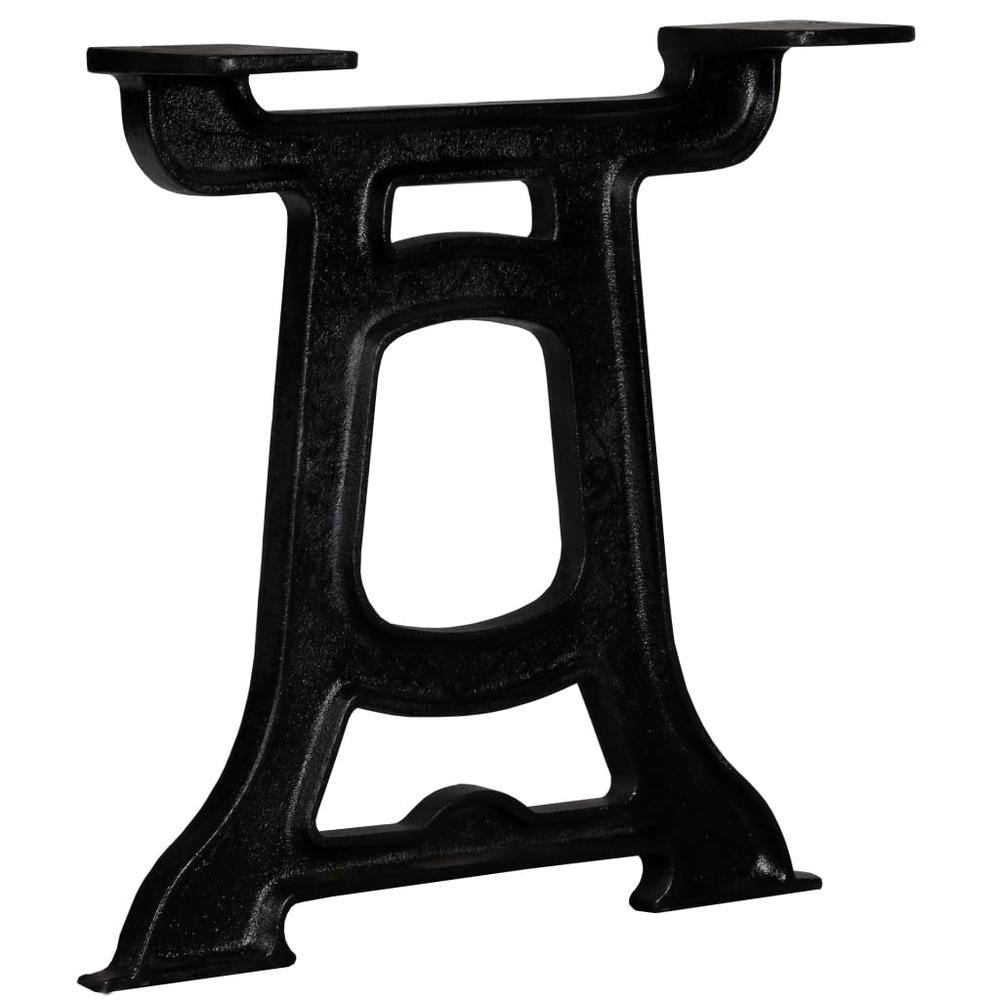 vidaXL Coffee Table Legs 2 pcs Y-Frame Cast Iron. Picture 4