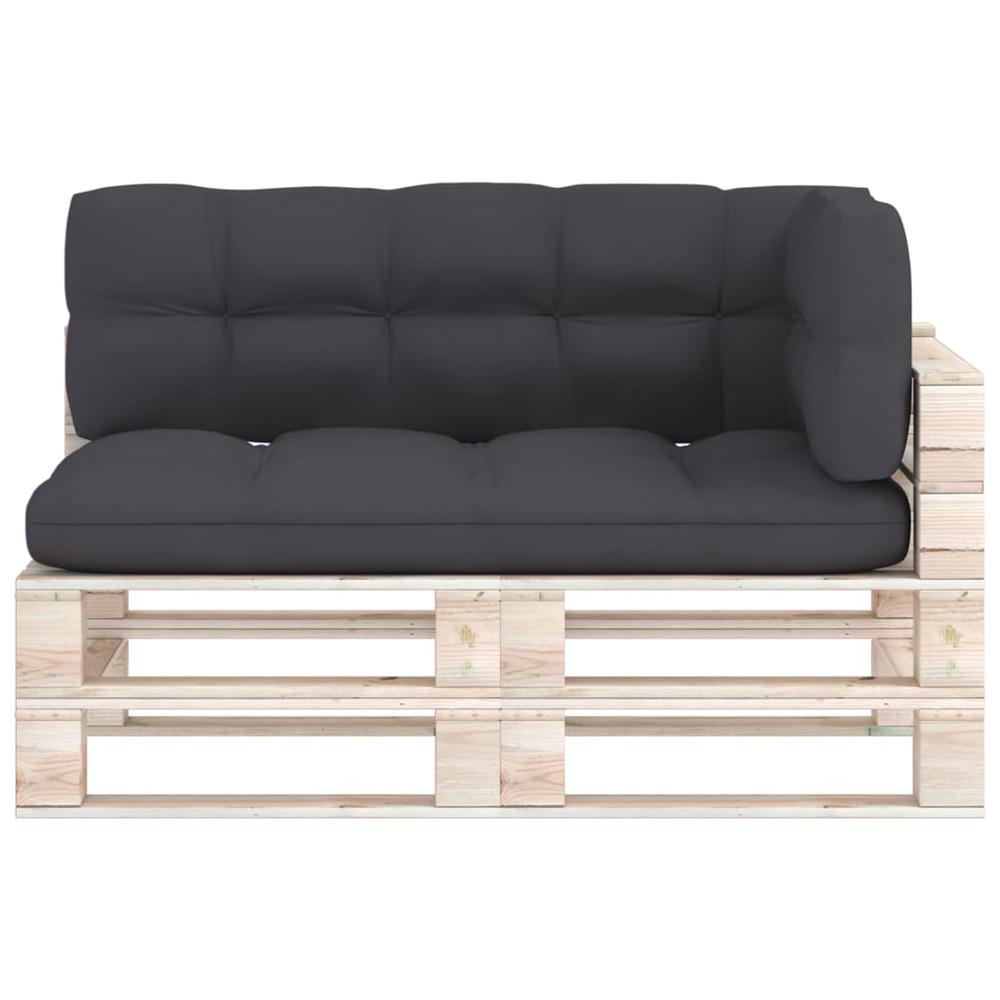vidaXL Pallet Sofa Cushions 3 pcs Anthracite. Picture 3