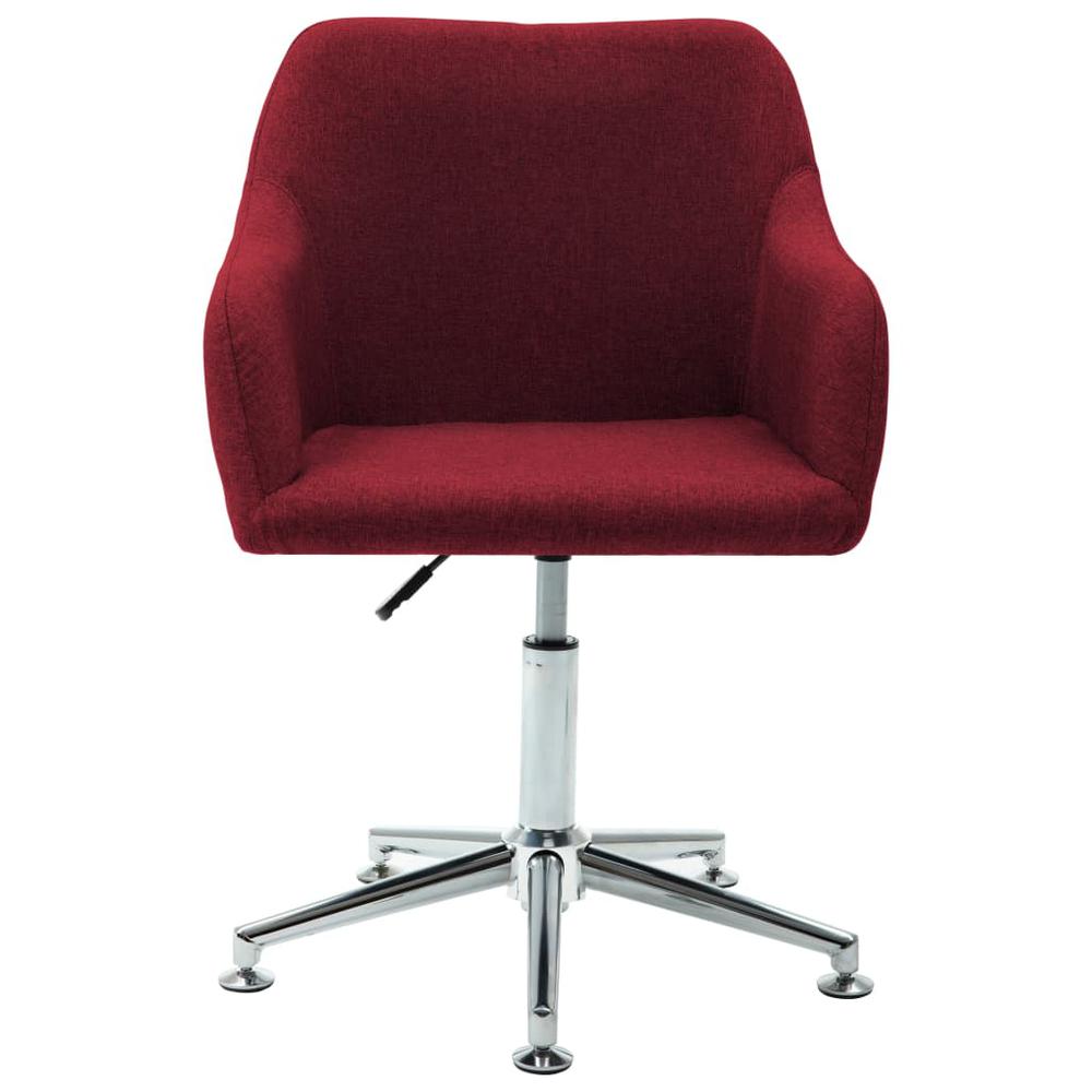 vidaXL Swivel Dining Chairs 2 pcs Wine Red Fabric. Picture 3