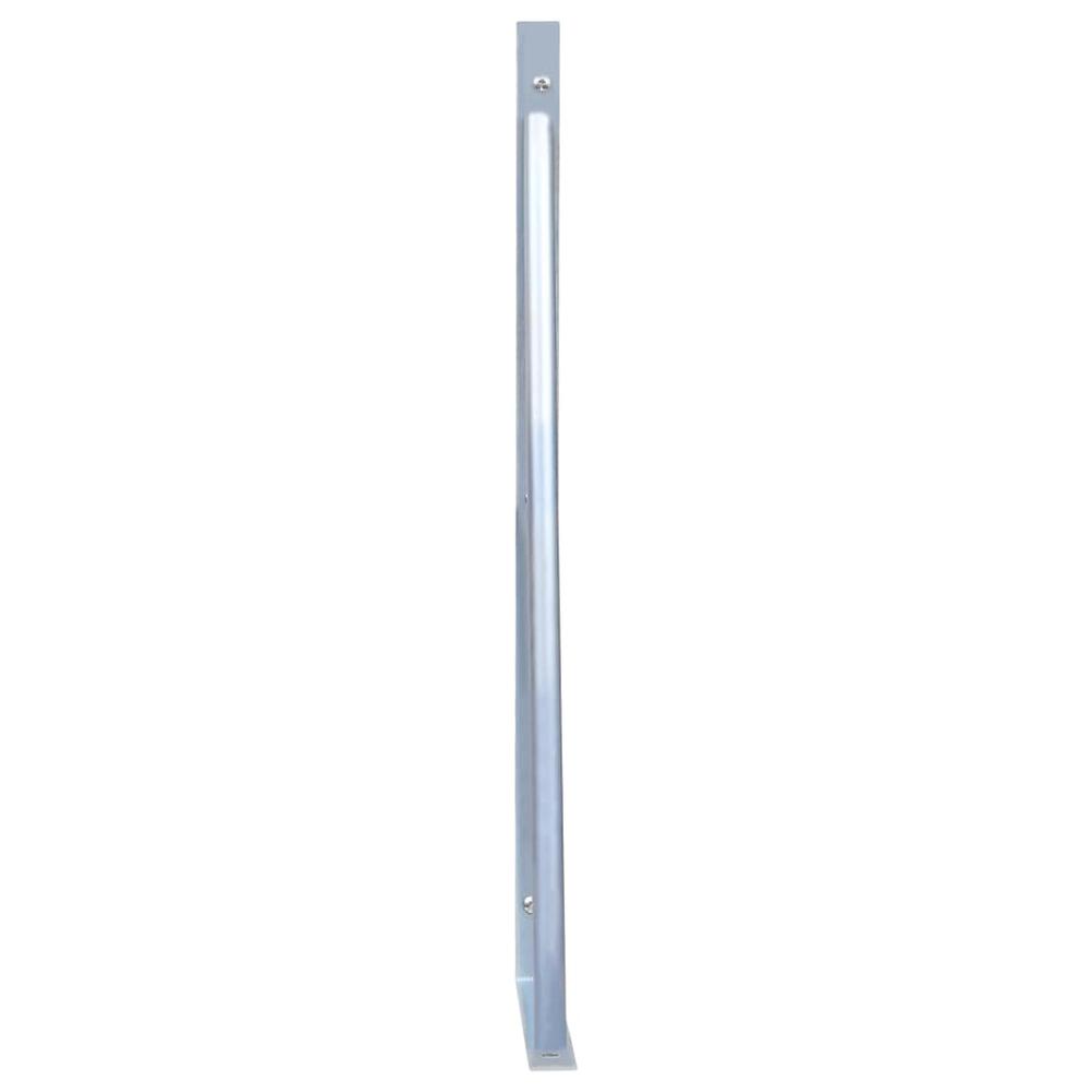 vidaXL Support Brackets for Fence Post 2 pcs Galvanized Steel. Picture 4