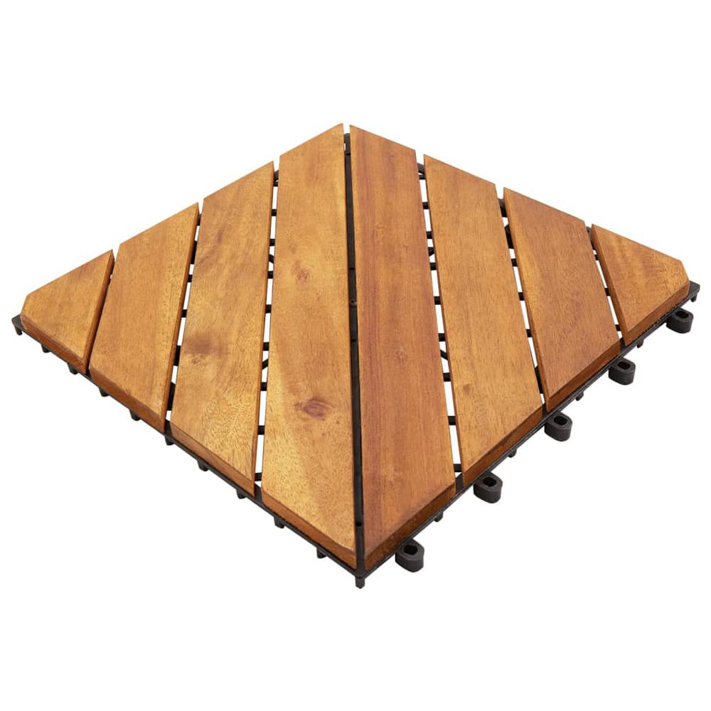 vidaXL Decking Tiles 30 pcs Brown 11.8"x11.8" Solid Wood Acacia. Picture 2