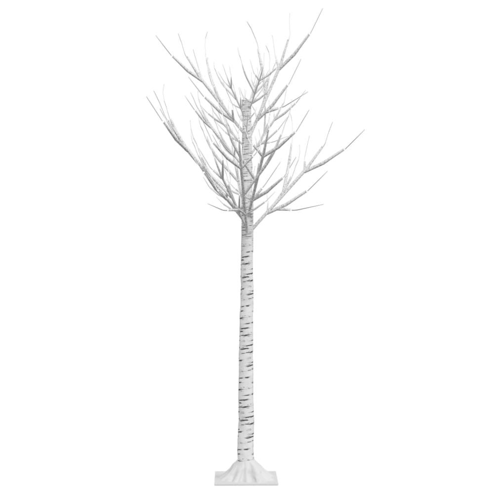 vidaXL Christmas Tree 156 LEDs 4.9' Cold White Willow Indoor Outdoor. Picture 4