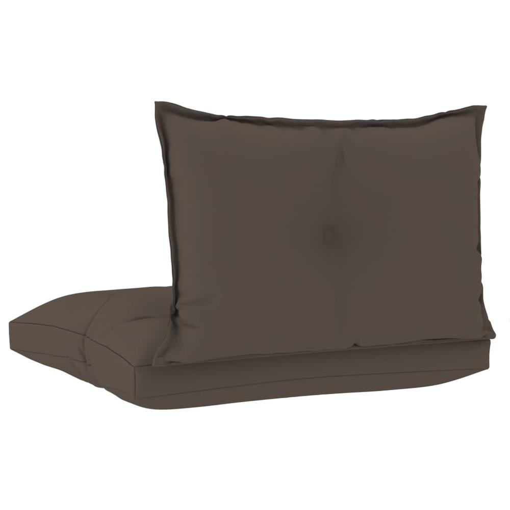 vidaXL Pallet Sofa Cushions 2 pcs Taupe Fabric, 47468. Picture 4