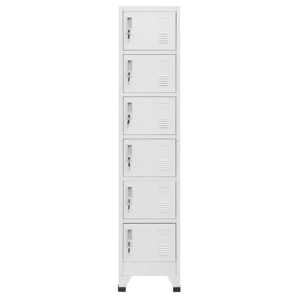 vidaXL Locker Cabinet Light Gray 15"x15.7"x70.9" Steel, 339793. Picture 2