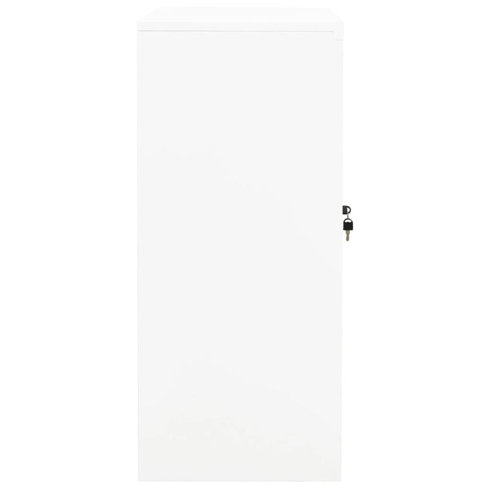 vidaXL Office Cabinet White 35.4"x15.7"x35.4" Steel. Picture 3
