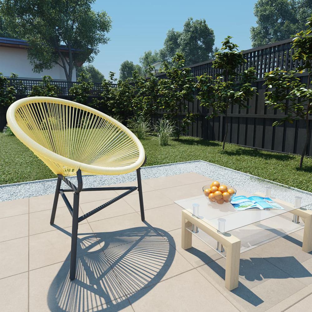 vidaXL Patio Acapulco Chair Poly Rattan Beige. Picture 1