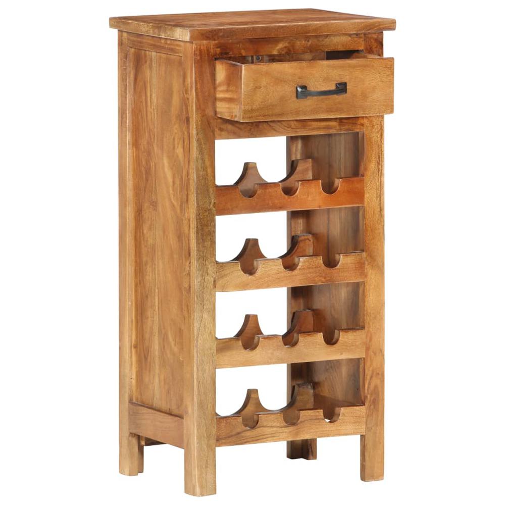 vidaXL Wine Cabinet 15.7"x11.8"x31.5" Solid Acacia Wood. Picture 3