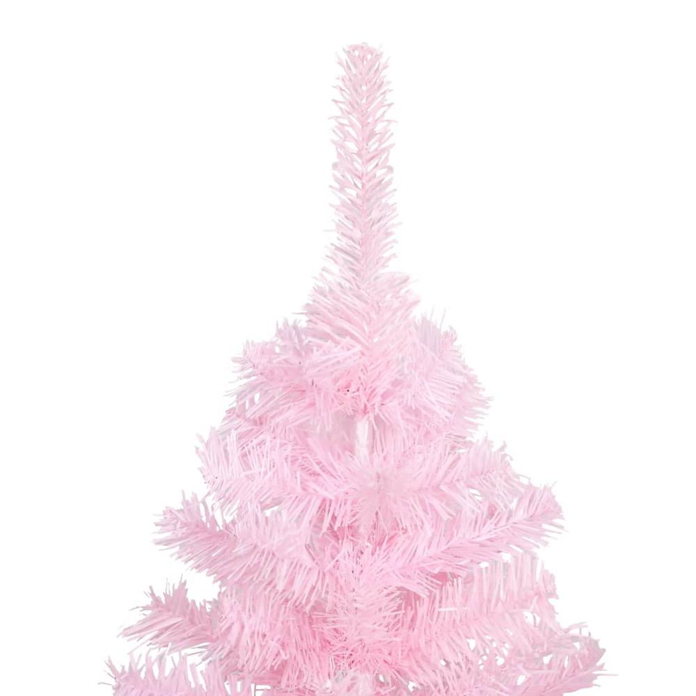 vidaXL Artificial Christmas Tree with LEDs&Ball Set Pink 70.9" PVC, 3077499. Picture 4