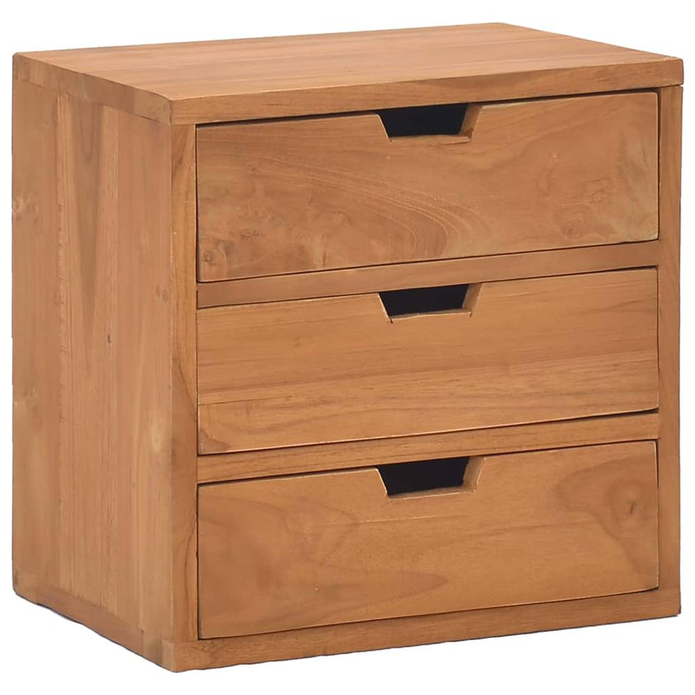 vidaXL Bedside Cabinet 15.7"x11.8"x15.7" Solid Teak Wood, 326121. Picture 1