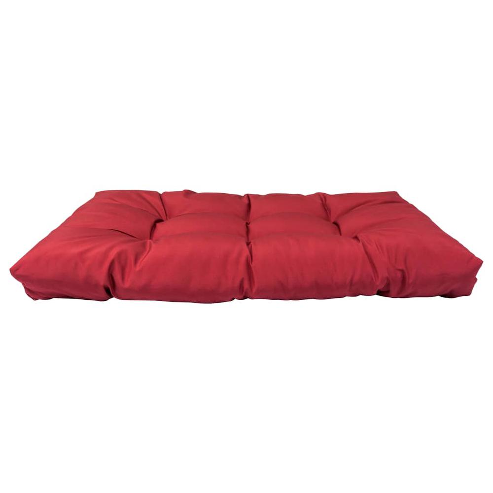 vidaXL Pallet Cushions 2 pcs Red Polyester. Picture 2