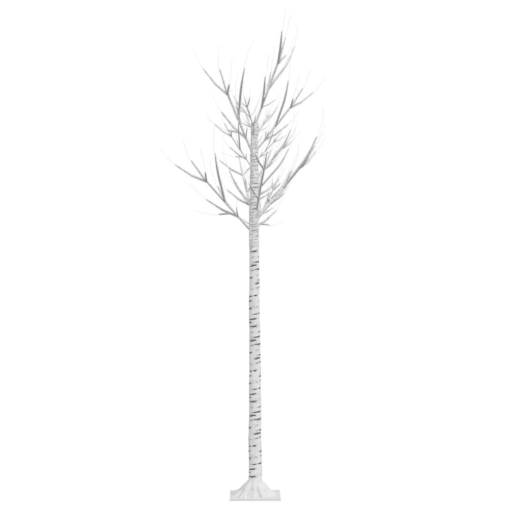 vidaXL Christmas Tree 200 LEDs 5.9' Warm White Willow Indoor Outdoor. Picture 4