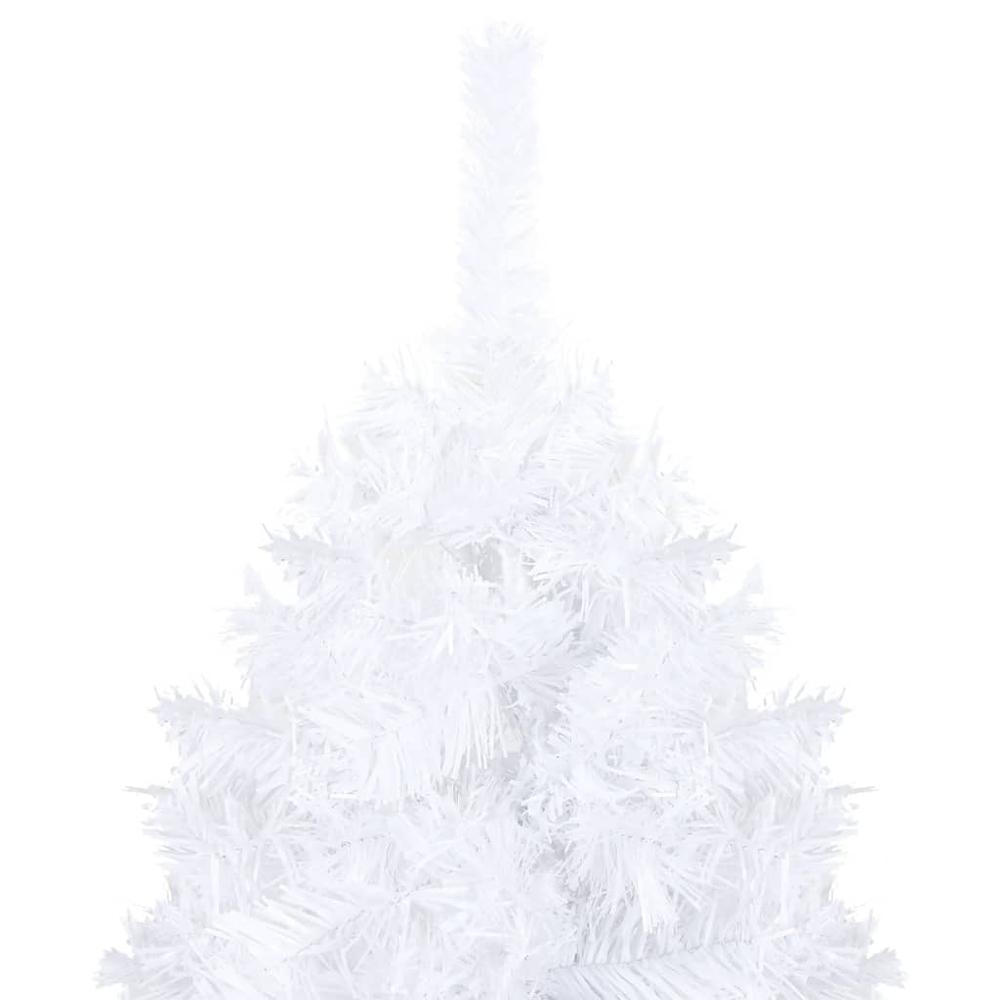 vidaXL Artificial Christmas Tree with LEDs&Ball Set White 47.2" PVC, 3077625. Picture 3