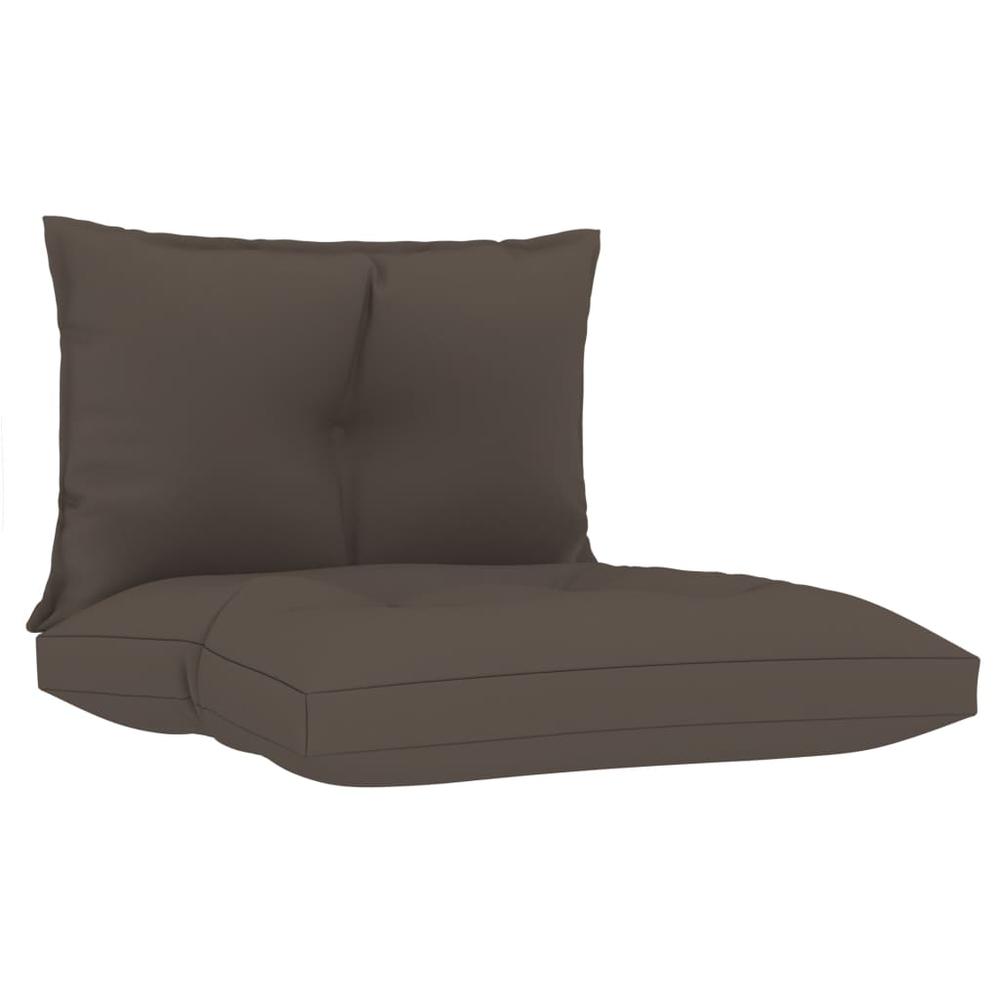 vidaXL Pallet Sofa Cushions 2 pcs Taupe Fabric, 47468. Picture 2