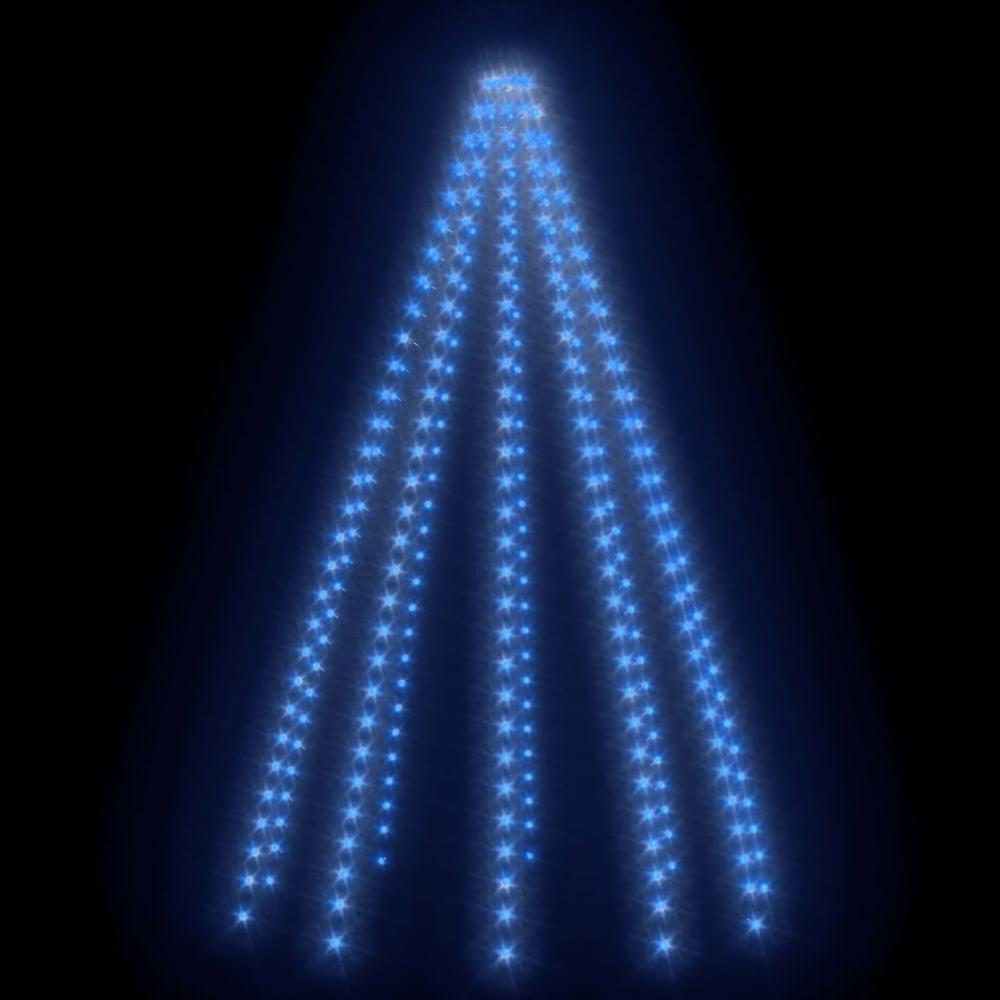 vidaXL Christmas Tree Net Lights with 300 LEDs Blue 118.1". Picture 4