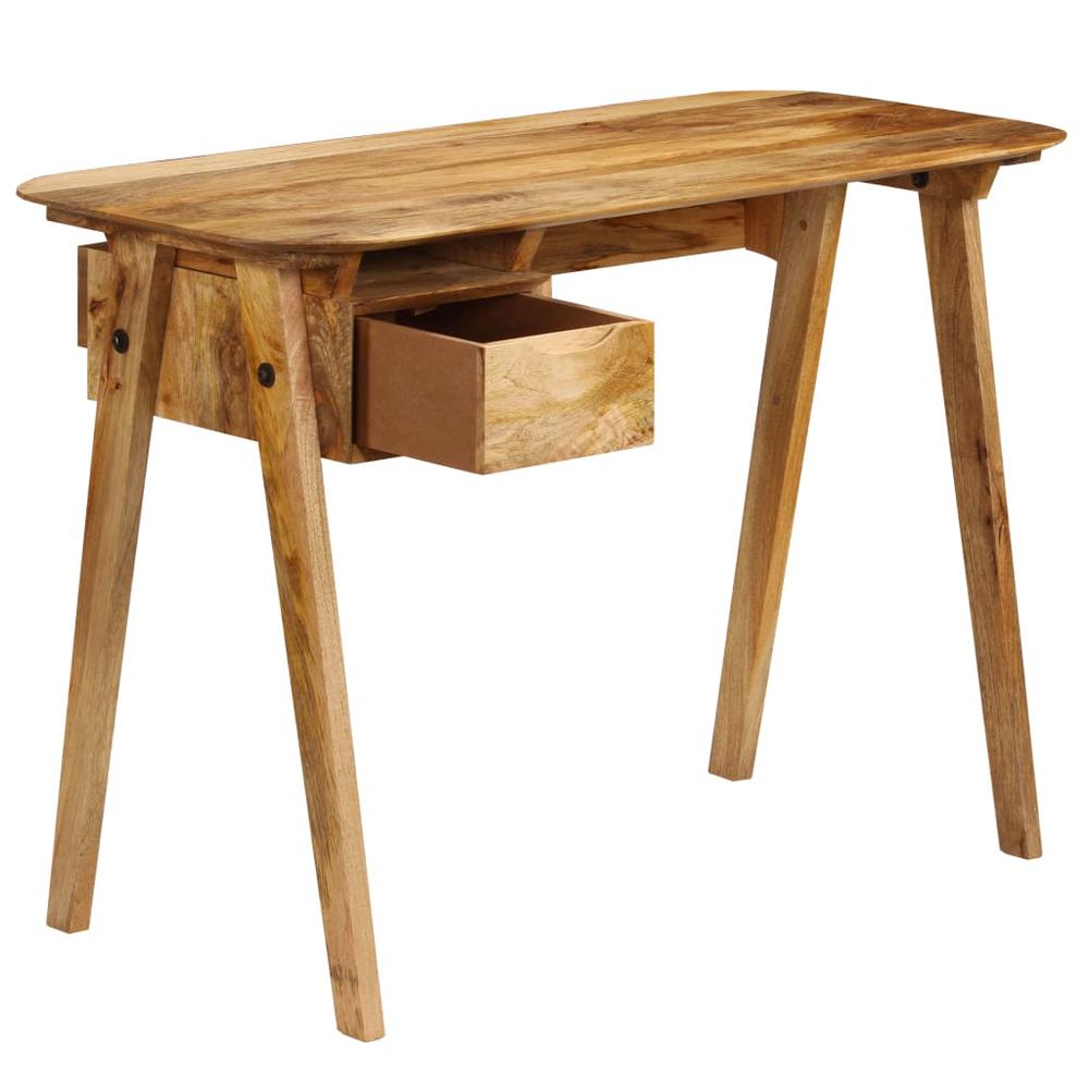 vidaXL Writing Desk 43.3"x19.7"x29.9" Solid Mango Wood. Picture 2