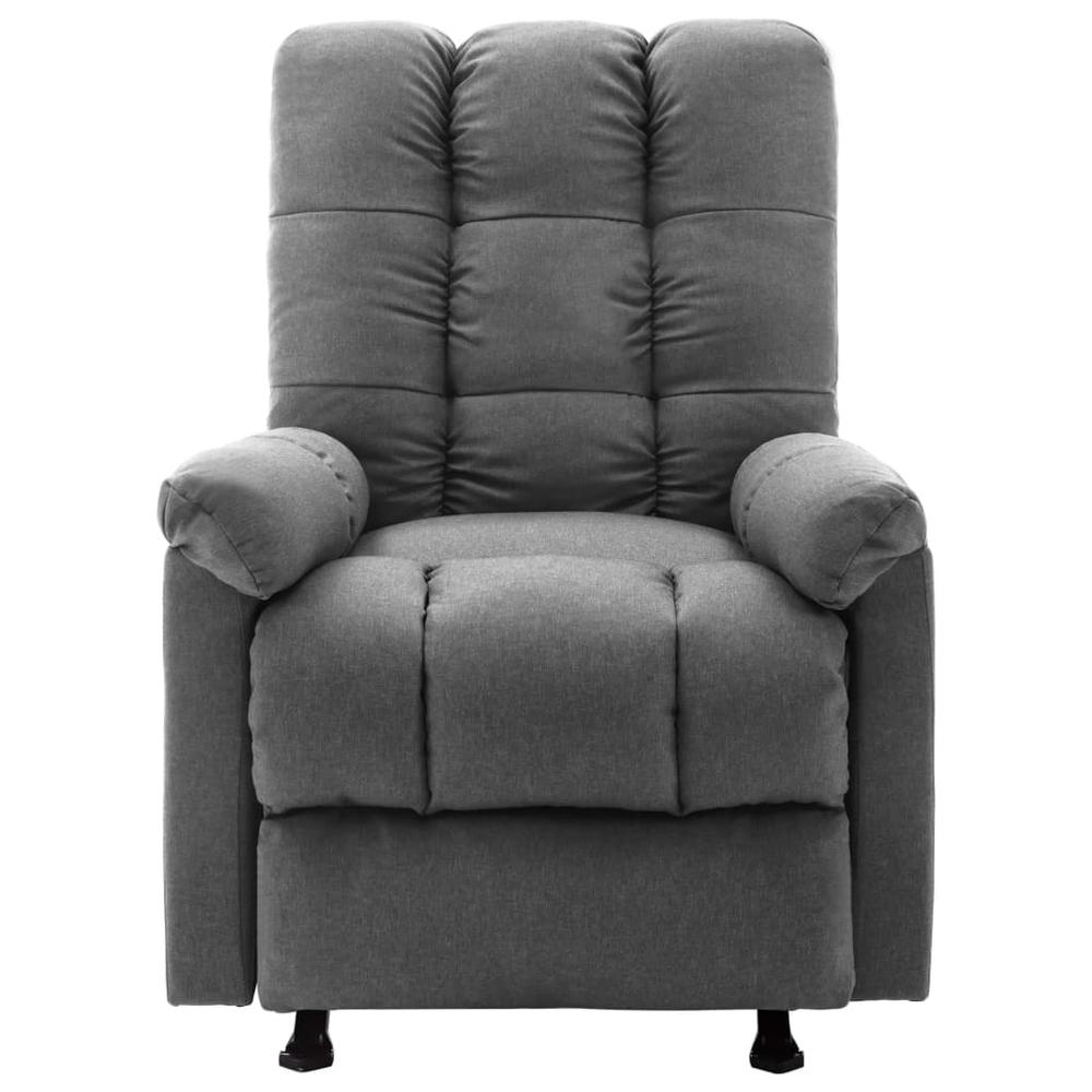 vidaXL Massage Reclining Chair Light Gray Fabric, 321410. Picture 2