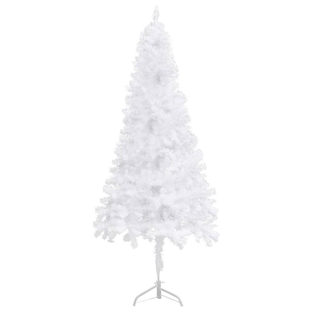 vidaXL Corner Artificial Christmas Tree White 70.9" PVC. Picture 3