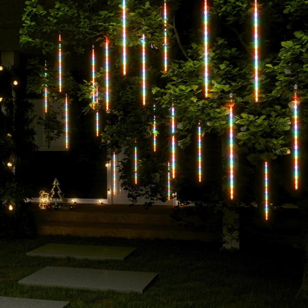 vidaXL Meteor Lights 20 pcs 19.7" Colorful 720 LEDs Indoor Outdoor. Picture 1
