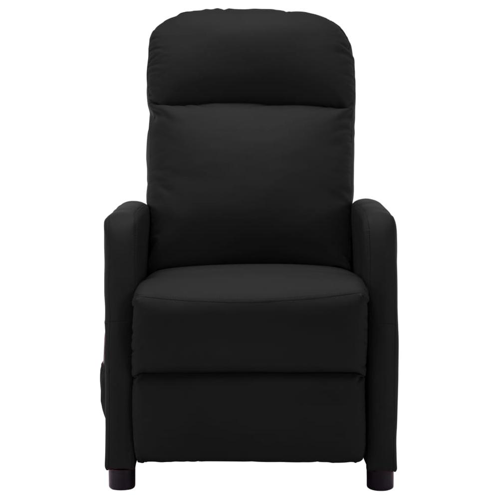 vidaXL Massage Reclining Chair Black Faux Leather, 321359. Picture 2
