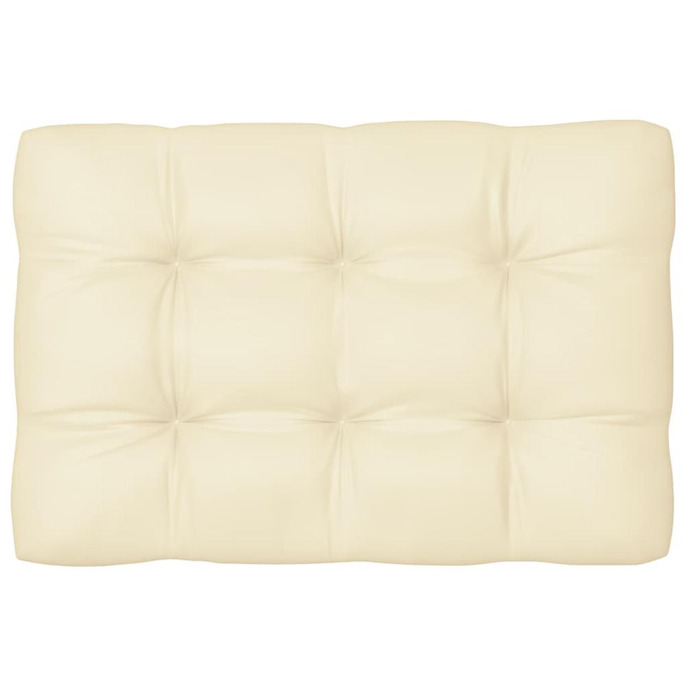 vidaXL Pallet Sofa Cushion Cream 47.2"x31.5"x3.9". Picture 1