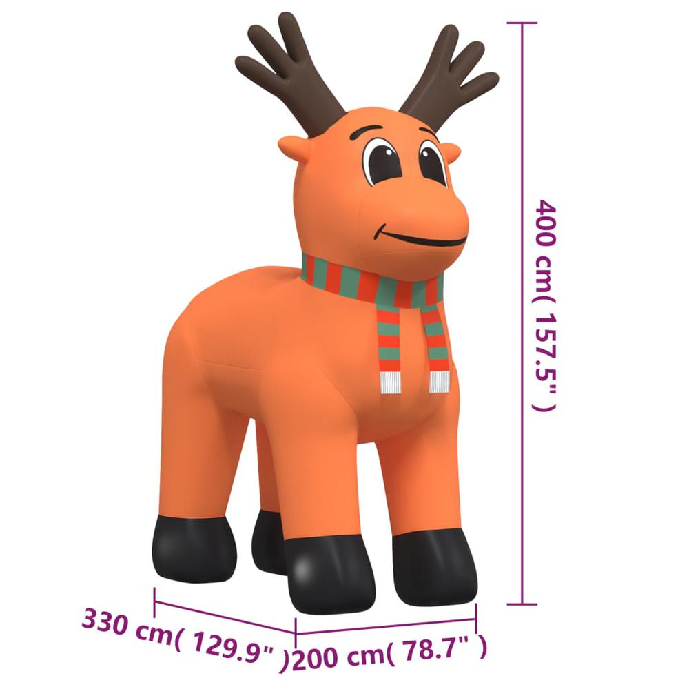 vidaXL Christmas Inflatable Reindeer with LEDs 157.5". Picture 11