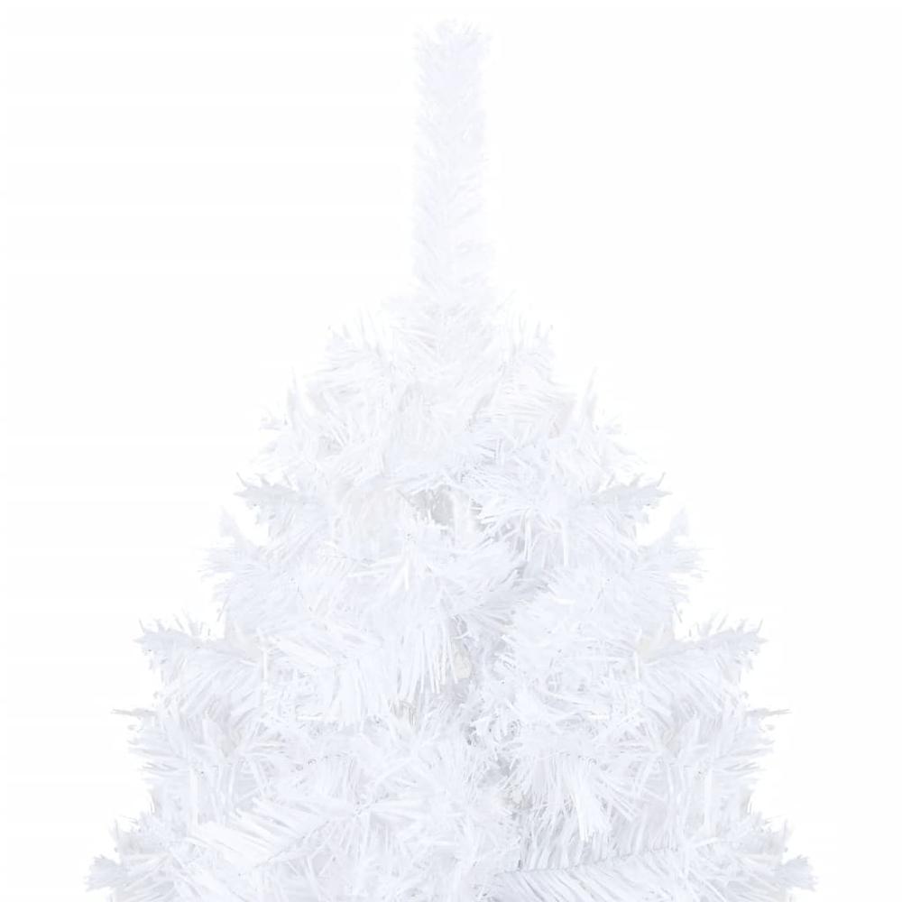 vidaXL Artificial Christmas Tree with LEDs&Ball Set White 47.2" PVC, 3077711. Picture 2