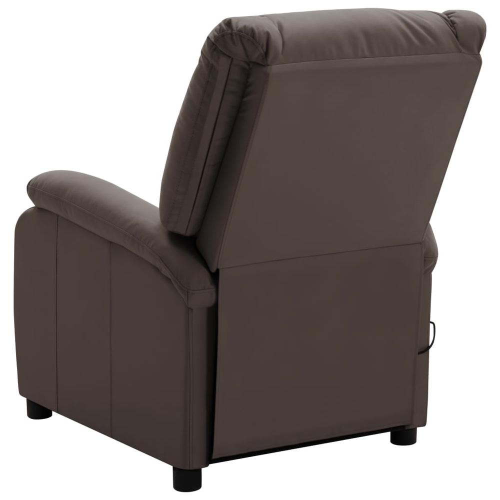 vidaXL Electric Massage Recliner Brown Faux Leather. Picture 3