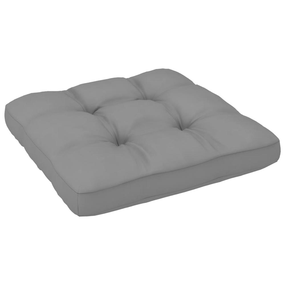 vidaXL Pallet Sofa Cushion Gray 19.7"x19.7"x3.9". Picture 2